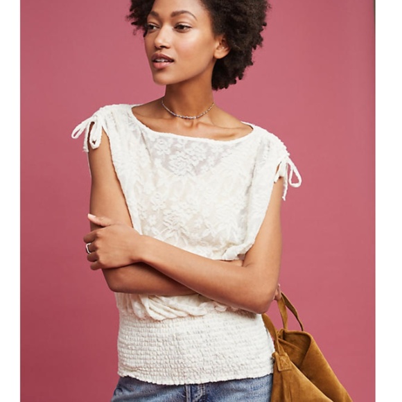Anthropologie Tops - NWT Deletta Loretta Ivory Lace Blouse